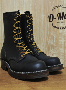 Wesco boots Warren 黑色油皮长脸100大底 工装靴/鞋型 ◆D-Man◆
