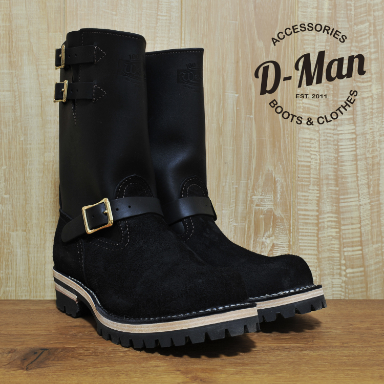 黑色工装靴WESCO机车风格