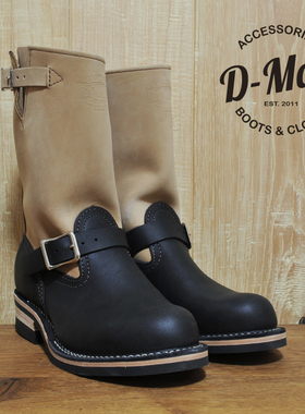 Wesco boots Boss 黑色拼麻布色 工程师 工装靴/鞋型 ◆D-Man◆