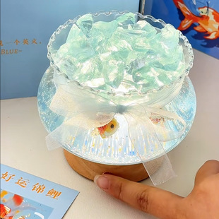 泡泡鱼缸香薰蜡烛小众高级感家用卧室香氛摆件生日礼物送女生