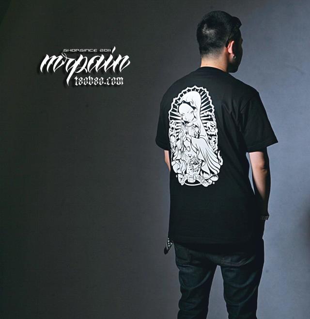 西海岸圣母T恤CHICANO风格