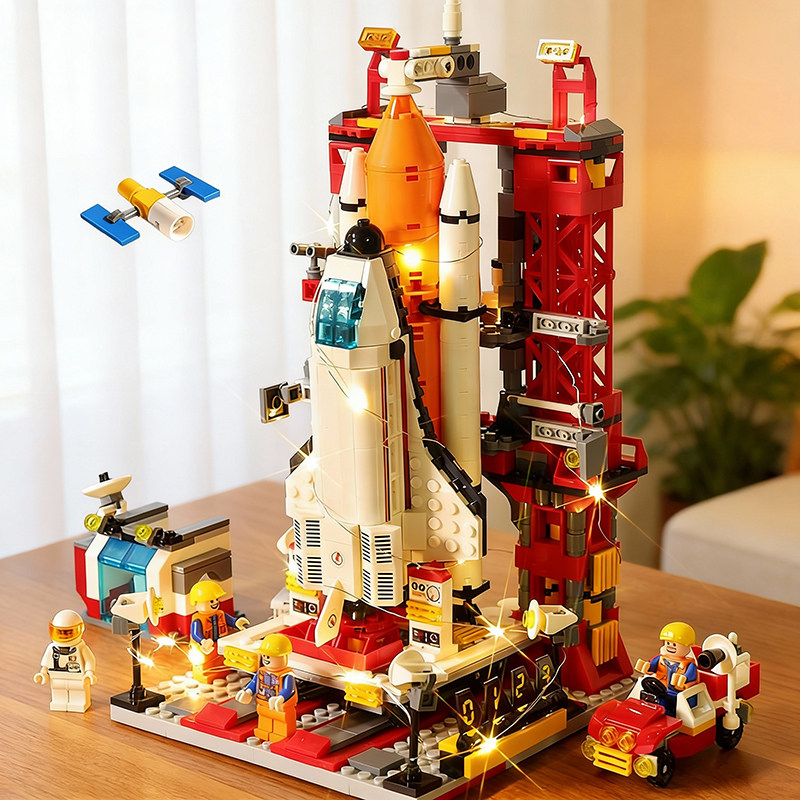 航天飞机火箭积木玩具益智拼装儿童拼图男孩6一13岁生日礼物模型,玩具/童车/益智/积木/模型,普通塑料积木,淘宝优惠券,粉丝福利购,淘宝优惠卷