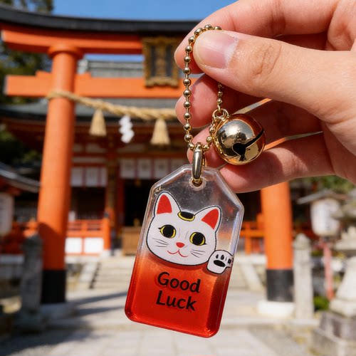 Manitas招财猫咪御守钥匙扣