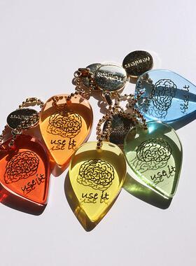 原创设计Manitas用脑子搞笑彩虹色包包挂件汽车钥匙扣