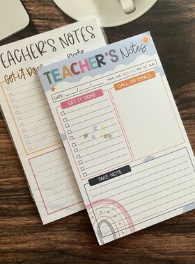 Teacher's notes英文教师笔记本便签本记事本可撕计划日程拍纸本