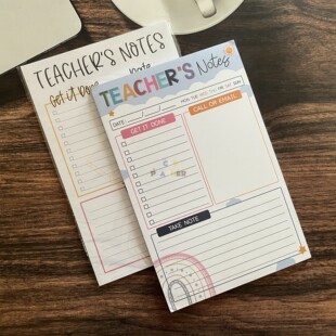 Teacher's notes英文教师笔记本便签本记事本可撕计划日程拍纸本