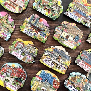 Refrigerator magnet 立体大学冰箱贴中国名校磁吸文化创意纪念品