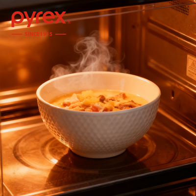 Pyrex康宁纯白骨瓷盘子家用2025新款高级感菜盘陶瓷餐具餐盘碗碟