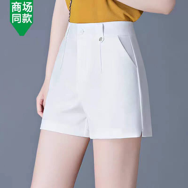 高档西装短裤女2025夏季薄新款白色时尚A字阔腿百搭修身休闲热裤