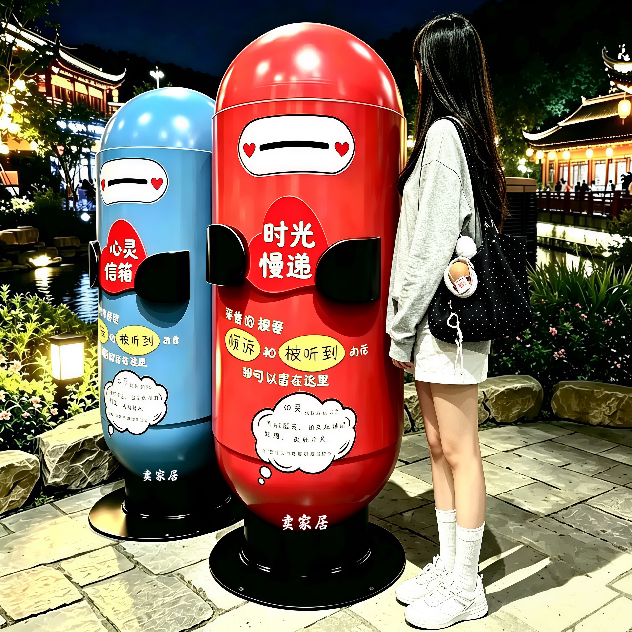 铁艺爱心信箱店铺美陈装饰品卡通商业美陈/装饰