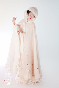 超长斗篷 轻薄飘逸汉服改良款 凌波仙子 显高显瘦 沉香画舫