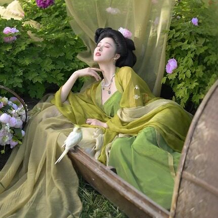 【沉香画舫】【风入松】复原真丝唐制衫裙高腰襦裙显瘦大袖衫