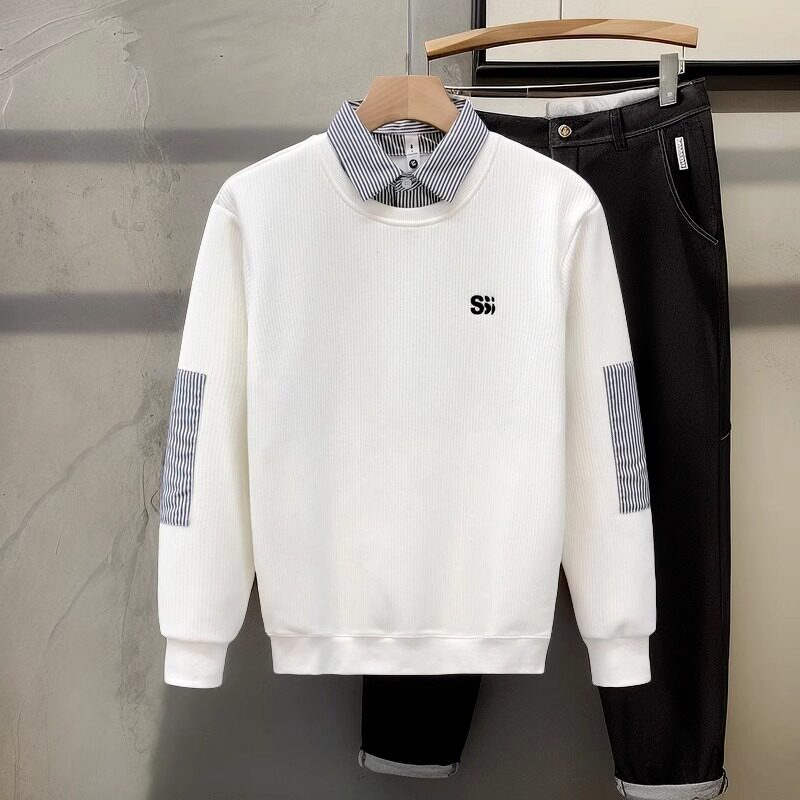 2025秋冬假两件卫衣男士刺绣上衣