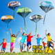 儿童小黄鸭手抛降落伞幼儿园吃鸡空投户外游戏小道具户外运动玩具