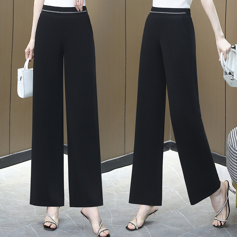 中年妈妈装夏季薄款直筒裤2025新款中老年女裤洋气宽松百搭休闲裤