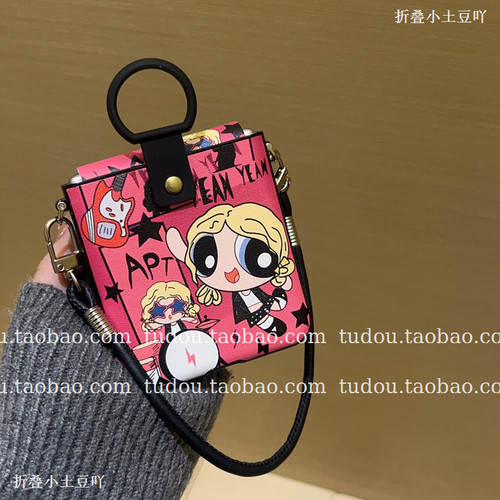 新品指环款适用华为novaflips手机壳全包小女警皮质magicvflip2折叠中轴保护套oppofindn3手提zflip7挂绳斜挎