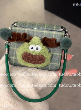 秋冬毛绒小怪兽适用华为purax手机壳全包皮质novaflips折叠屏保护套magicvflip2手提挂绳mix斜挎防摔男女新款