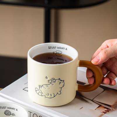 陶瓷可爱大众猫咪创意耐高温手绘