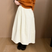 此外 气质长裙 防风加厚伞裙韩版 夹棉日系过膝半身裙2025冬季 新款