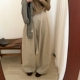 加厚毛呢纯色阔腿裤 宽松拖地裤 女2025秋季 此外 新款 韩版 百搭潮裤
