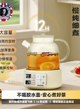 Aenaeder艾纳迪养生壶全玻璃家用多功能炖煮壶0涂层全自动电水壶
