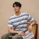复古彩色条纹纯棉t恤短袖 MCCEVTG 50S美式 经典 圆领 细腻长绒棉