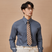 优雅绅士 经典 复古大尖领教父衬衫 MCCEVTG意式 男高级商务正装 春秋