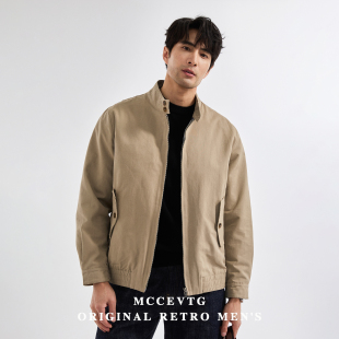 MCCEVTG复古美式 休闲立领哈灵顿外套 双面穿飞行员夹克男宽松时尚