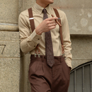 高级感男装 男垂感英伦法式 衬衣民国商务免烫 复古条纹衬衫 MCCEVTG