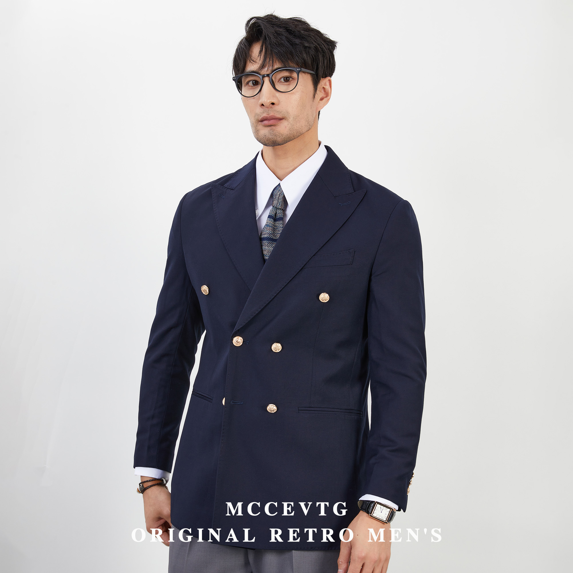 MCCEVTG高定羊毛布雷泽西装男士