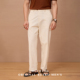 休闲裤 男士 无褶西装 裤 MCCEVTG美式 直筒裤 纯棉水洗复古卡其色西裤