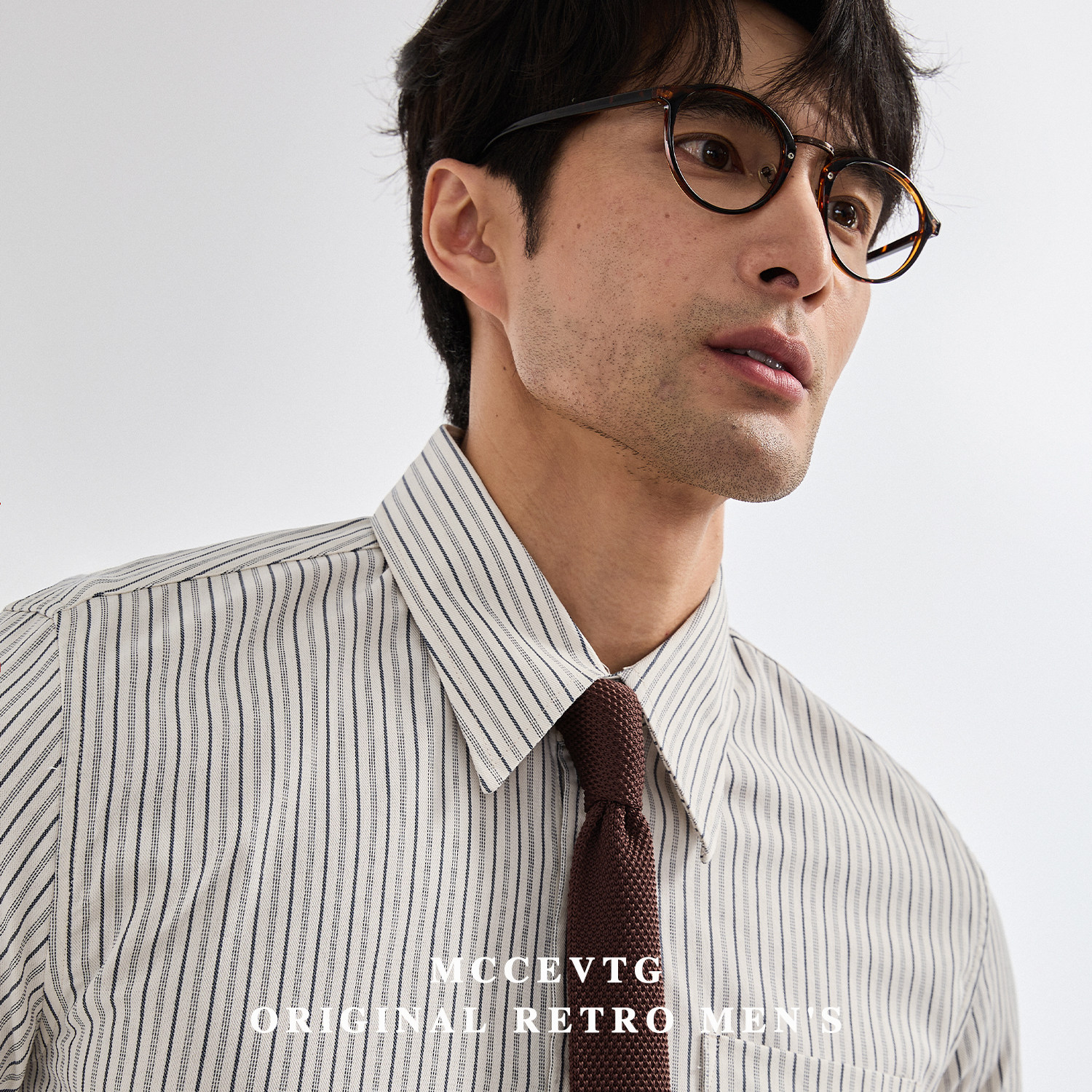 MCCEVTG复古美式 水洗纯棉条纹衬衫男长袖通勤休闲工装衬衣四季季,男装,衬衫,淘宝优惠券,粉丝福利购,淘宝优惠卷