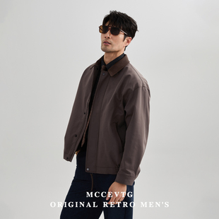 翻领外套秋季 工装 美式 MCCEVTG巴恩风夹克男飞行宽松休闲复古时尚