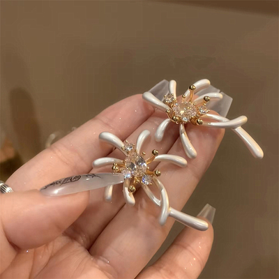 新款夸张小众烟花耳钉个性独特设计感女通勤925银针防过敏耳钉女