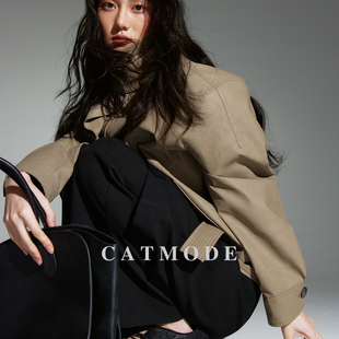 LION&CAT解构轻机能风围巾领短款松弛通勤风女款时尚外套