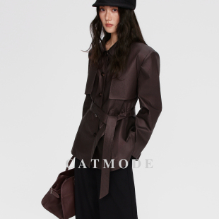 自带高级感通勤上衣 收腰腰带风衣外套 LION&CAT 小众不撞款