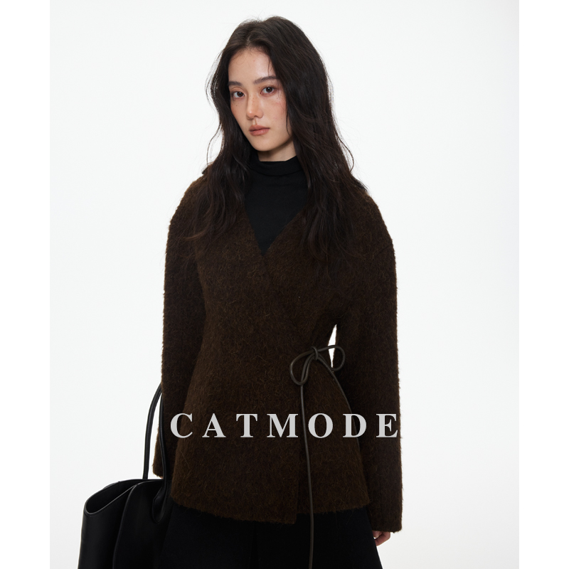 双面呢外套女短款百搭保暖