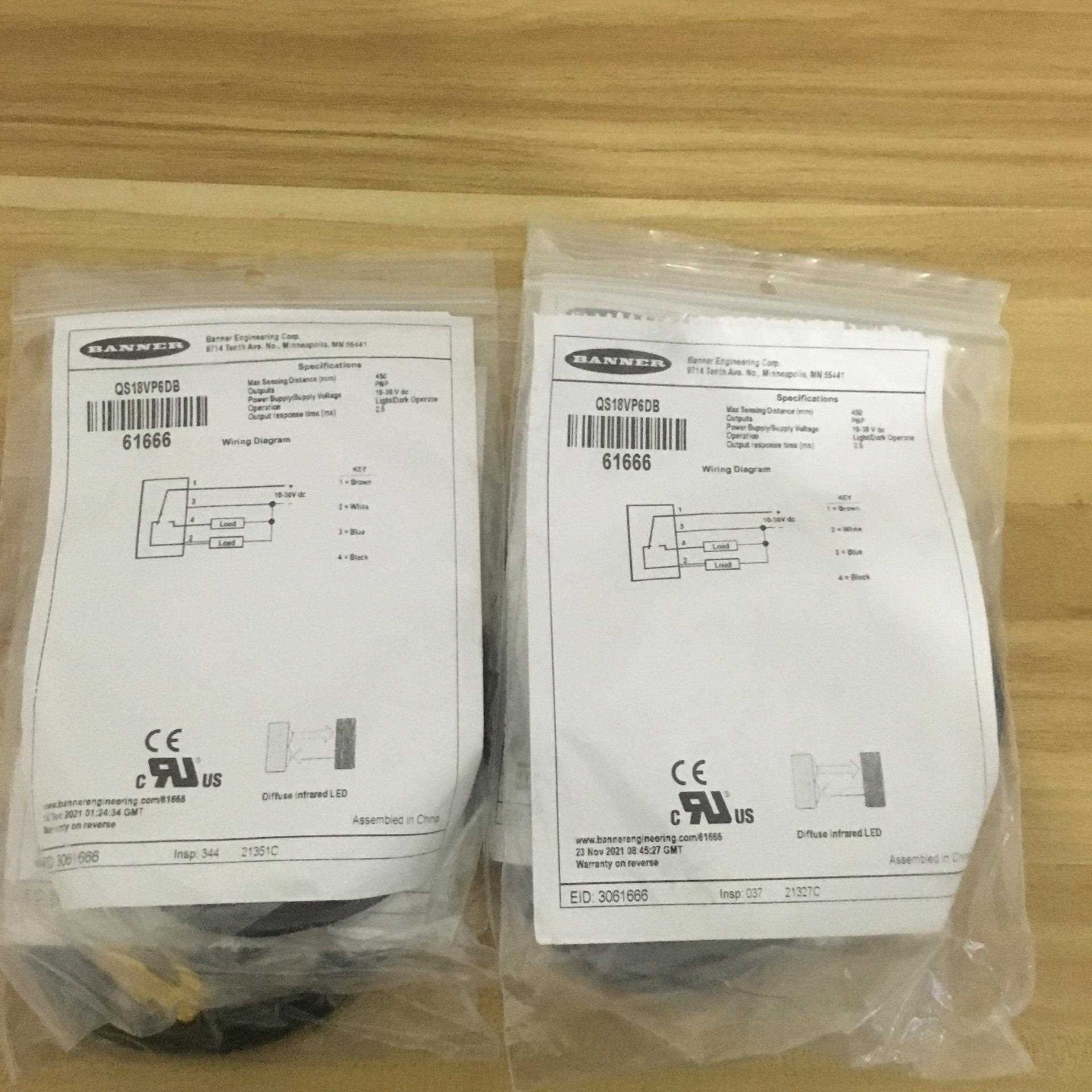 标价是空箱-全新包装美国邦纳QS18VP6DB货号61666实物图！数量议