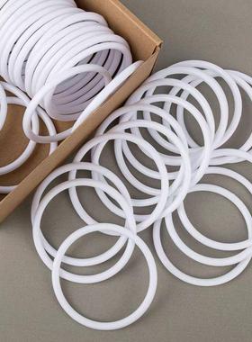 5个装白色塑料圆环圆圈桃心爱心PP环DIY手工箱包编织车挂件捕梦网