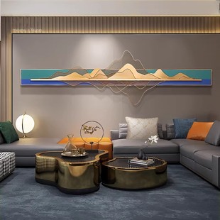 现代轻奢沙发背景墙面装 饰品立体创意铁艺壁挂 饰挂件客厅墙上装