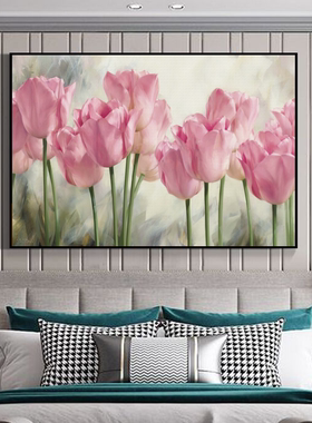 卧室床头装饰画现代简约客房房间单幅挂画背景墙壁画酒店宾馆墙画