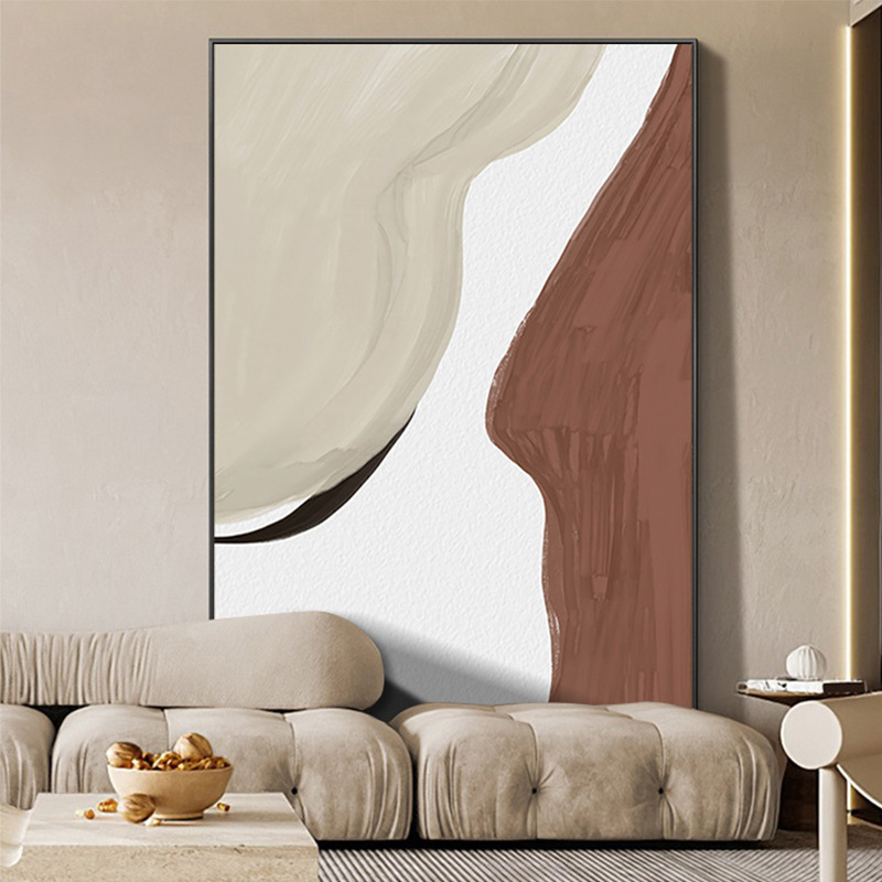 拾景流年 侘寂风装饰画抽象艺术客厅落地画沙发背景墙挂画玄关画