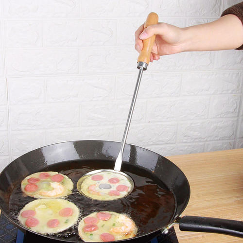 不锈钢面窝勺油饼灯盏糕凹凸勺