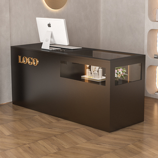 收银台吧台店铺小型服装店柜台简约现代商用女装接待台公司前台桌
