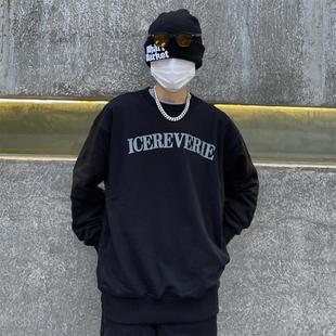 ICEREVERIE 情侣卫衣 国潮牌圆领印花简约宽松休闲春秋长袖