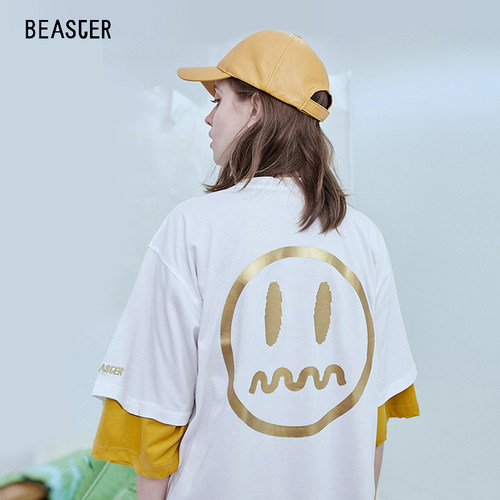 beaster哭脸潮牌短袖情侣装夏装