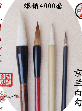 写意花鸟兰竹白云勾线初学生国画