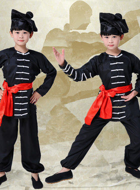 儿童武松打虎戏服成人话剧舞台演出服装老虎照镜子服装武术服装