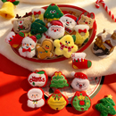 圣诞节儿童小礼品礼物可爱卡通毛绒圣诞老人胸针毛衣围巾别针装 饰