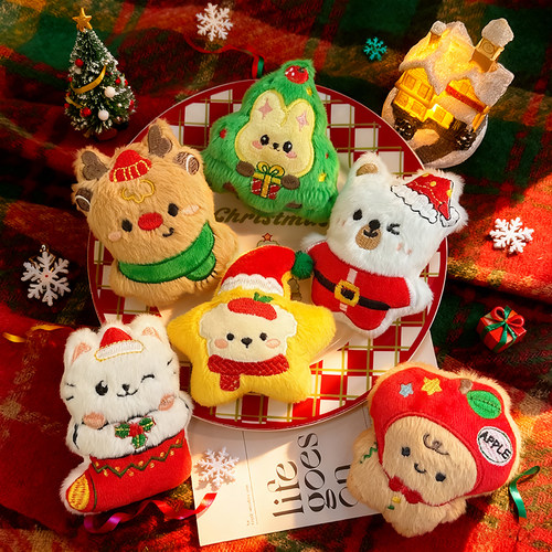 圣诞节毛绒胸针女圣诞装饰小礼品
